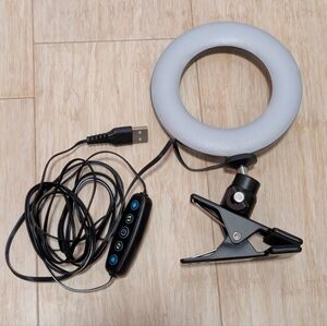 USB Ring Light with Clamp And Adjustable Lighting